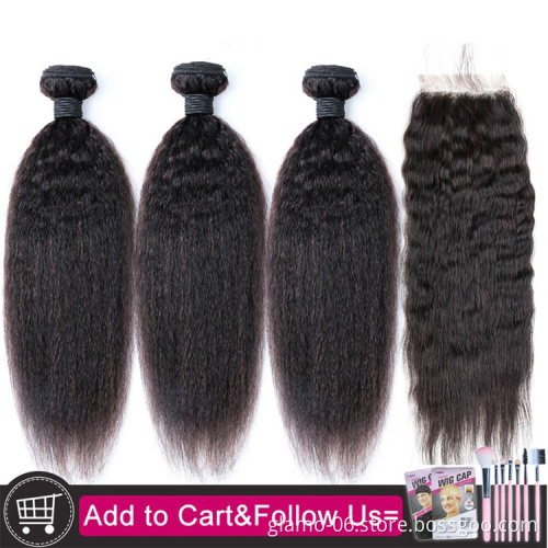100% Virgin Human Hair Peruvian Kinky Straight Hair,Peruvian Yaki Human Hair Bundles,Peruvian Hair